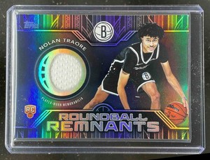 2025-26 TOPPS  NOLAN TRAORE ROUNDBALL REMNANTS JERSEY RC HOLO FOIL SP