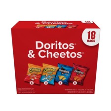 Frito-Lay Doritos Cheetos Mix Variety Pack Snack Chips, 18 Count Multipack