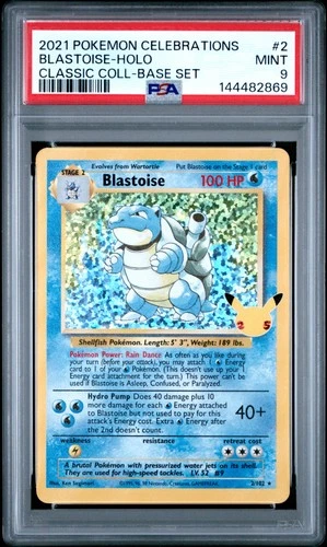 2021 POKEMON CELEBRATIONS CLASSIC ULTRA-PREMIUM COLLECTION BLASTOISE-HOLO PSA 9