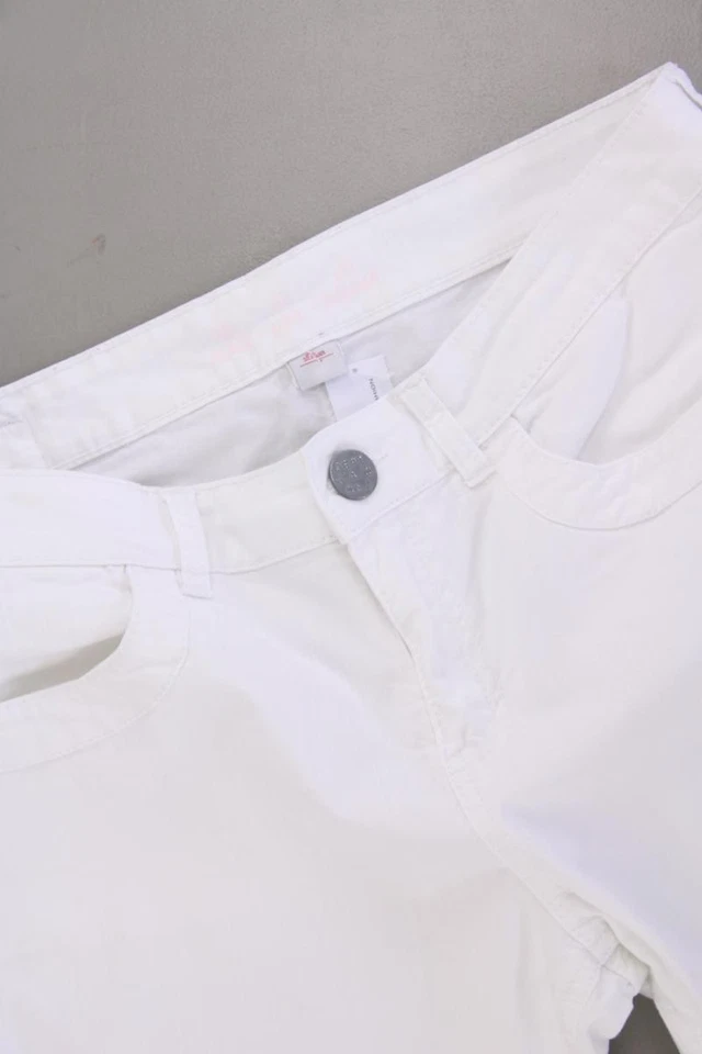 ⭐ Short short s.Oliver pour femme taille 38, M blanc en coton ⭐ - Photo 2/4