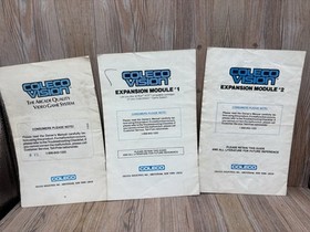 Coleco Vision Owners Manual + Colecovision Expansion Module #1 & 2  Manuals