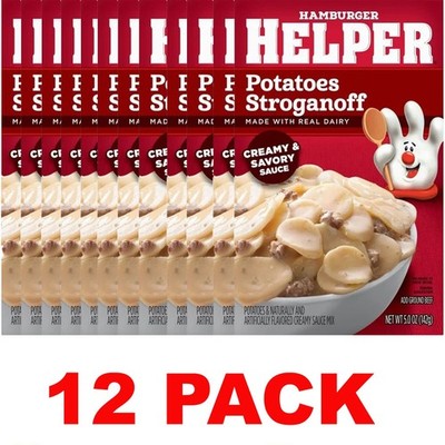Betty Crocker HAMBURGER HELPER Potatoes Stroganoff Sauce Mix 5 oz Box - 12 PACK