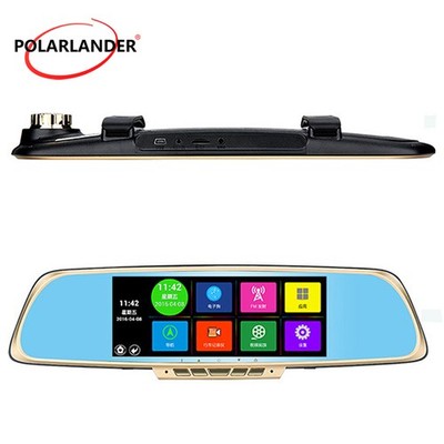 7'' Car Rearview Mirror DVR GPS WiFi Touch Screen Video Recorder Android 1+16G FM