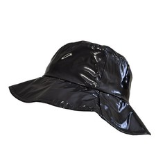 , Wide-Brimmed Vinyl Rain Hat 01-Black/L 