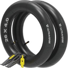 Fat Bike Inner Tube Set Schrader Valve 2 Pack Butyl Rubber 20x4.0 24x4.0 26x4.0