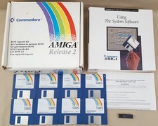 Amiga OS v2.04 BOX Manual Install Disks Kickstart ROM Commodore Amiga 500 2000