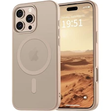 iPhone 16 Pro Max Case - Magnetic Matte Military Grade Drop Protection - Desert