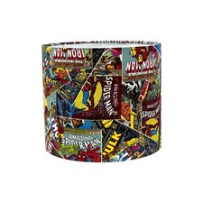 Lampshade Marvel Comic Book Spiderman Ironman Super Hero Drum Light Shade
