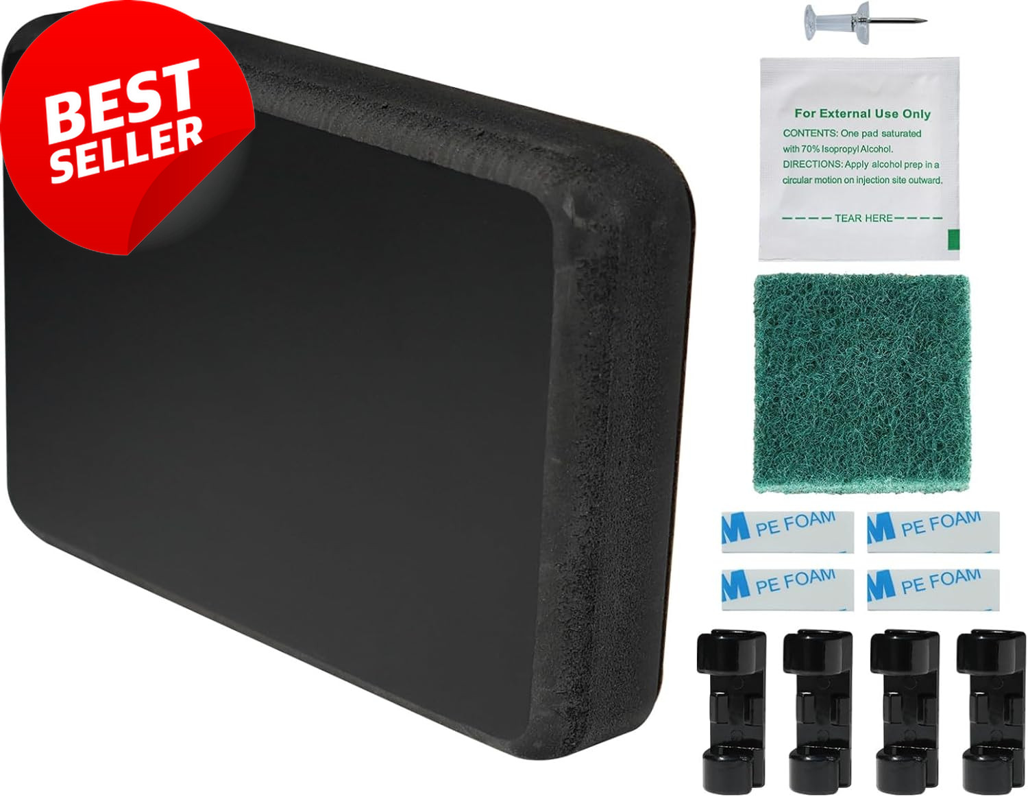 Screwless Transducer Mount Kit - Standard Size - Black - No Screws Included