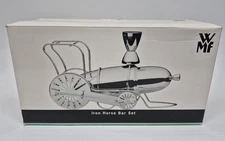 WMF Cromargan Stainless Steel Iron Horse Train Bar Set Cocktail Shaker Atomic