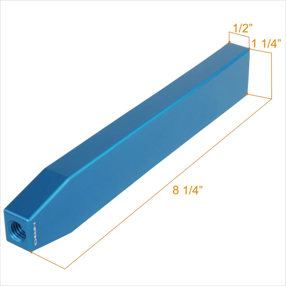 NRG SK-600BL-1015 Fit M10x1.25 Thread Shifters Aluminum 8.25" Shift Knob Blue - Изображение 3 из 4