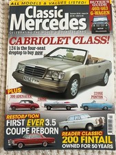Mercedes Benz Classic Summer 2018 Issue 24 G Wagen Buyer Guide 124 280SE Cabrio