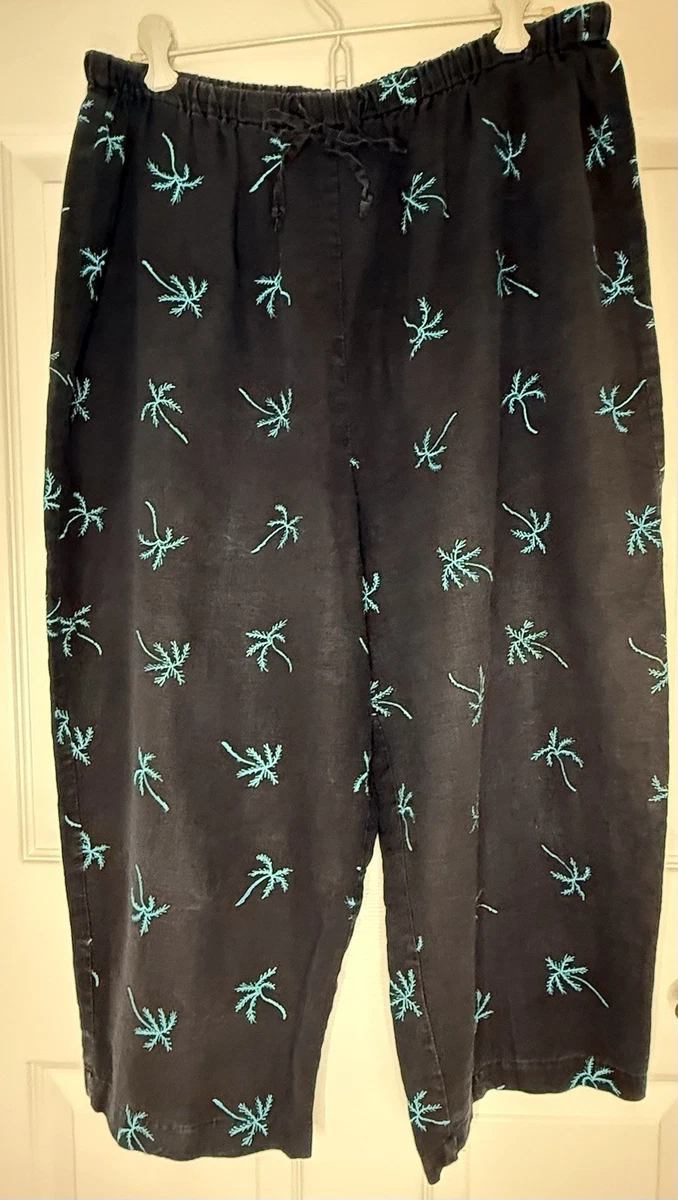 chinese dress ladies European Linen Pants - Wide Leg, High Waisted, Perfect for Vacation - Stone Green