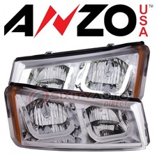AnzoUSA Headlight Set for 2003-2006 Chevrolet Silverado 1500 HD - Electrical vt