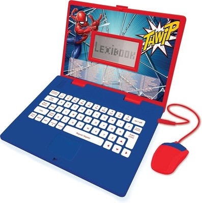 Lexibook Spider Man pädagogischer zweisprachiger Laptop Spanisch Englisch Spielzeug neu