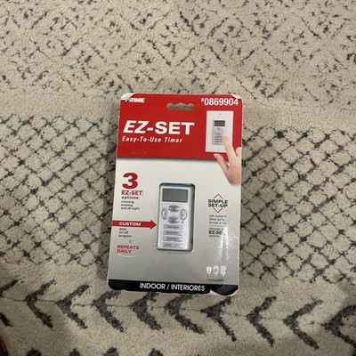 Prime EZ-Set Easy-To-Use Timer (#0869904) Indoor (NEW SEALED) Free Shipping