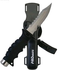 Promate Barracuda Stainless Steel Sharp Tip Scuba Dive Diving Snorkeling Knife