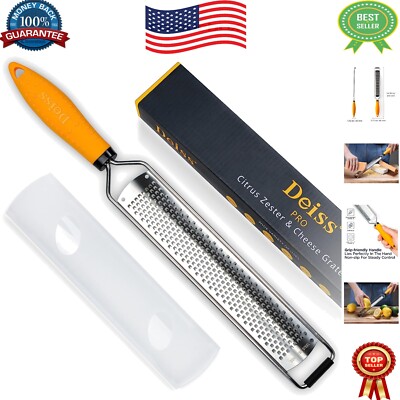 Stainless Steel Zester Grater for Citrus, Cheese & Spices Comfortable Use