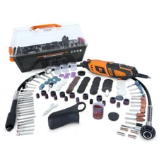 WEN Rotary Tool 1.3 Amp Variable Speed Steady-Grip 190-Piece Accessory Kit Case