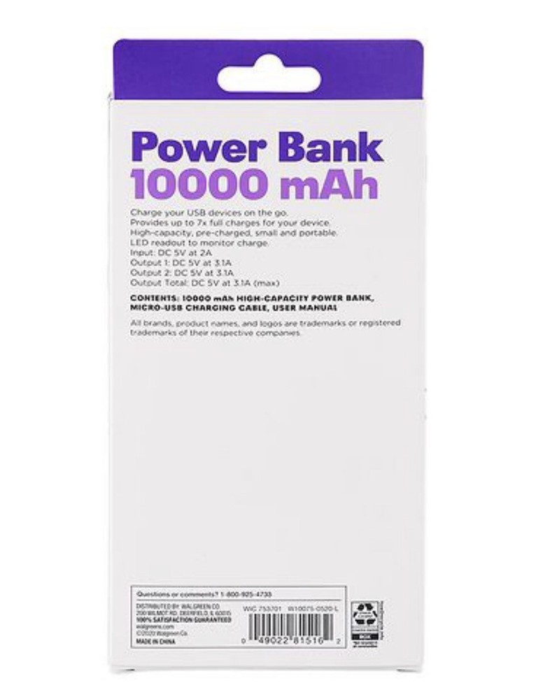 10000mAh Slim Power Bank Compact & Lightweight New Sealed 10000mAh Slim Power Bank Compact & Lightweight New Sealed