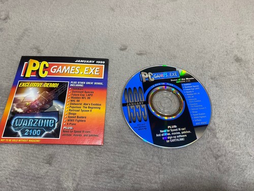 Vintage PC Games.exe CD ROM Demos Warzone 2100 January Edition 1999 - Picture 2 of 7