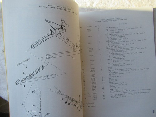 1987 New Holland 175  Round Baler Feeder Service Parts Catalog - Picture 4 of 8