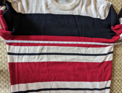 Barney's New York Cotton Alpaca Striped Sweater Men's Size Medium Made in Peru - Picture 5 of 6