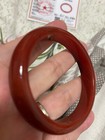 57gCERTIFIED NEW58mmHIGHEND*RARE*GORGEOUS CARNELIAN JADE稀有天然玛瑙红玉 BANGLE BRACELET — photo 5