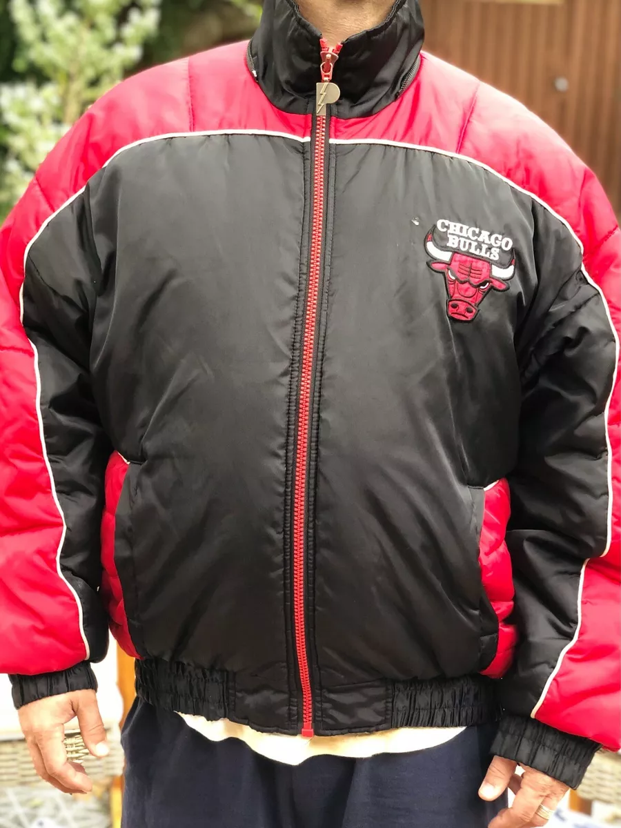 STARTER, Jackets & Coats, Vintage Starter Chicago Bulls Satin Bomber  Jacket Usa Made 9s Black Jordan Nba