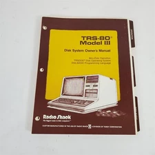 Vintage Original TRS-80 Model III Disk System Owner's Manual Loose Leaf 26-2111