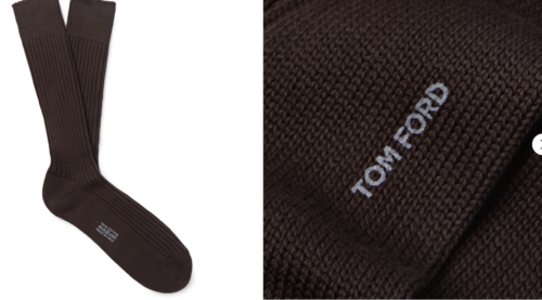 Chaussettes décontractées pour hommes Tom Ford emblématiques cultes en coton neuves 41-43 - Photo 1/12