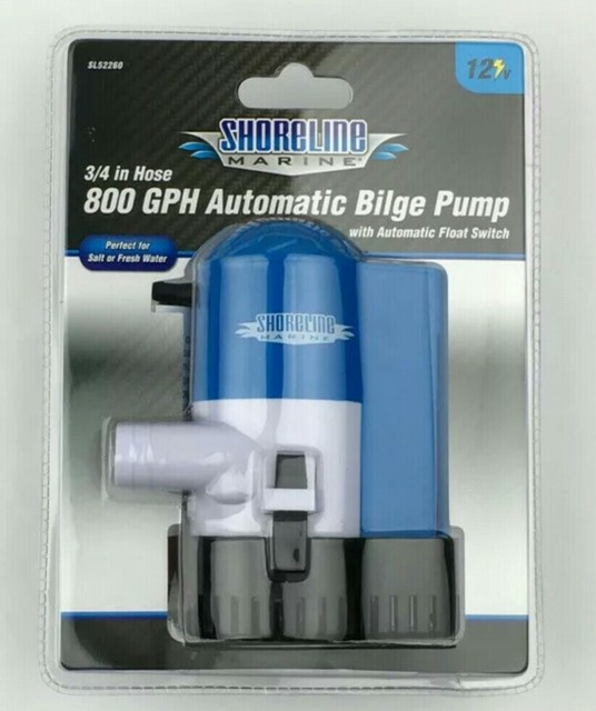Shoreline Marine 12v Automatic Bilge Pump With Float Switch 800 GPH