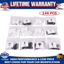 146PCS Rivet Snap For Toyota Fender Door Hood Bumper Trim Clip Retainer Fastener
