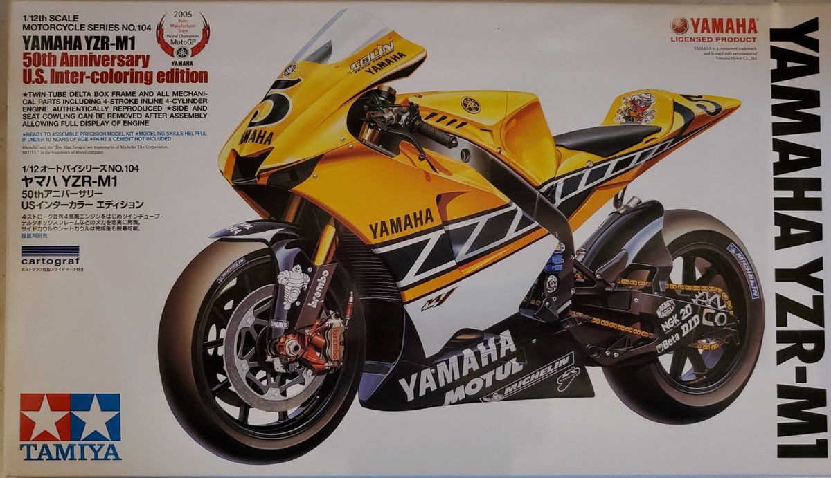 Tamiya 1/12 Yamaha YZR-M1 50th Anniversary US Inter-coloring