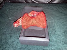 Noeud papillon tricoté main pour chat/petit chien étoiles rouges et lune