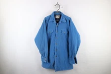 Vtg 70s Streetwear Mens XLT Faded Quilted Corduroy Button Shirt Jacket Jac Shirt
