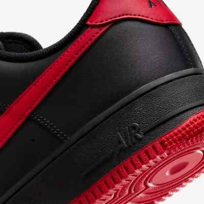Nike Air Force 1 '07 Bred Black University Red FJ4146-002 US Men's