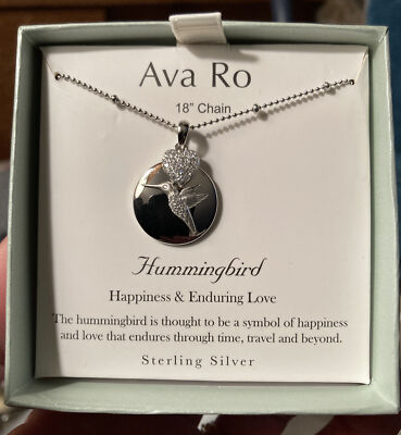 Ava Ro .925 SS Humingbird Pendant 