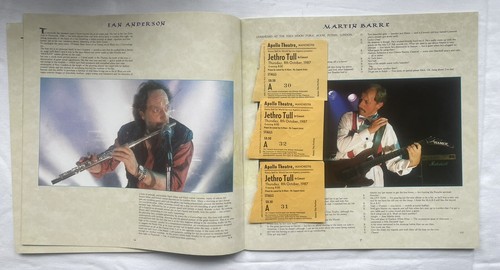 Jethro Tull Crest Of Knave Concert Tour Programme Plus Ticket Stubs 1987 - Foto 3 di 3