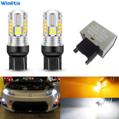 Switchback Front Turn Signal Lights LED Bulbs & Flasher for Scion FRS 2013-2016
