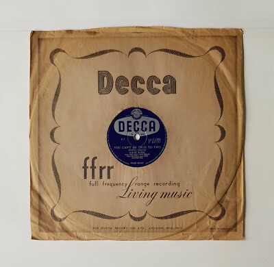 Dave King - You Can't Be True To Two - 1956 UK 78rpm ️Decca F.10720 ️TESTED 
