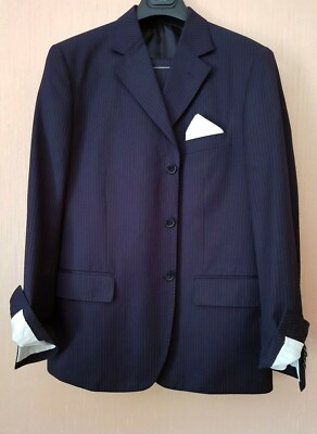 SARTORIA ITALIANA ABITO BLU UOMO SARTORIALE TASMANIA SUPER 120'S TAGLIA L50  52