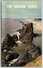 Oregon Coast near Seal Rock Union Pacific Railroad Colorphoto Vintage Postcard