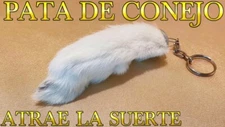 PATA DE CONEJO 100% REAL AMULETO DE LA BUENA SUERTE LLAVERO TRAIDO DE MEXICO