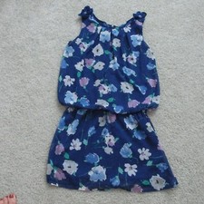 SALE - TCP Girls Dress Sz 12 Children’s Place Blue Floral Polyester Dress EUC 