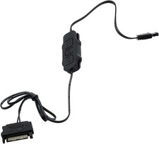 ARGB PC Fans Controller Kit, 5V 3Pin Mini ARGB Splitter, SATA Power RGB Black