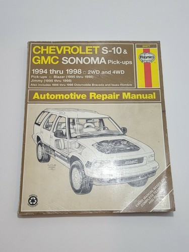 Chevrolet S-10 & GMC Sanoma Haynes Repair Manual 1994-1998 - Picture 2 of 6