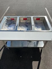 Duke E303SW 3-Pan Food Warmer/ 3-Wells Hot Food Table With Cutting Board