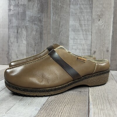 Pikolinos Women's Granada Wow Leather Clogs Mules Brown Size US 11.5 I EU 42