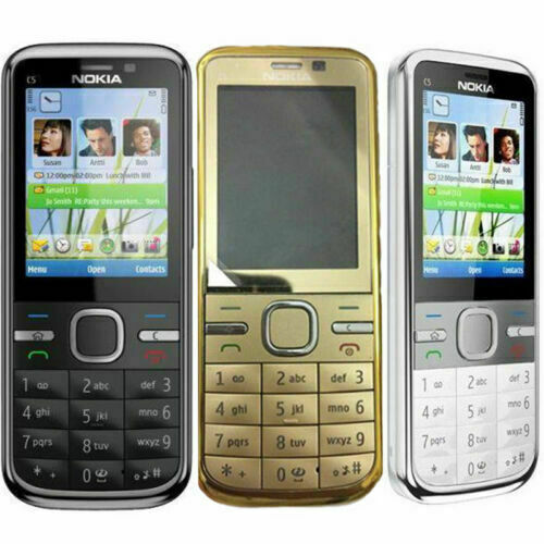 Nokia C5-00 5 MP Varios Colores - Bluetooth 3G Desbloqueado Teléfono DORADO - NEGRO - Blanco - Imagen 1 de 3
